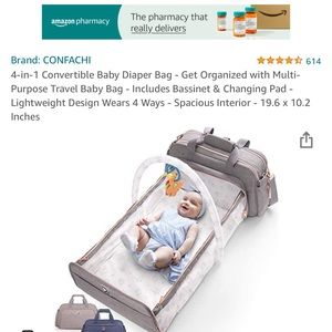 4-in -1 convertible baby diaper Bag